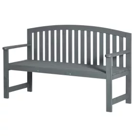   Fa kerti pad 2 személyes kerti pad háttámlával időjárásálló 240 kg teherbírás 143x51x85 cm szürke