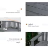 Fa kerti pad 2 személyes kerti pad háttámlával időjárásálló 240 kg teherbírás 143x51x85 cm szürke