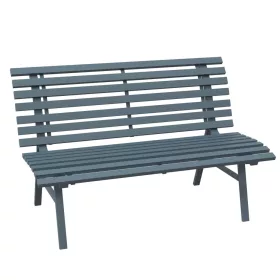   Alumínium kerti pad 123x67x79 cm 2 személyes lamellás kerti pad időjárásálló kék