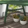 Alumínium kerti pad 2 személyes lamellás kerti pad időjárásálló 123x67x79 cm zöld