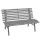 Alumínium kerti pad szürke 2 személyes lamellás kerti pad időjárásálló 123x67x79 cm