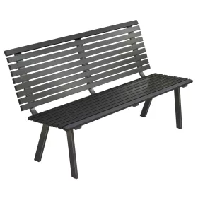   Kerti pad 3 személyes 154x68x88 cmidőjárásálló fém kültéri pad széles ülőfelülettel 240 kg teherbírás