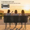 Kerti pad 3 személyes 154x68x88 cmidőjárásálló fém kültéri pad széles ülőfelülettel 240 kg teherbírás