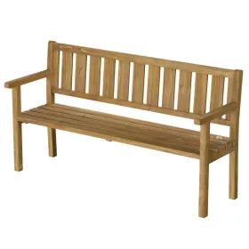   Kerti pad 3 személyes fa kerti pad háttámlával és karfával, teak szín 360 kg teherbírású