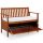 Garden bench with storage Acacia wood garden bench with storage box and upholstered seat cushion