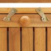 Garden bench with storage Acacia wood garden bench with storage box and upholstered seat cushion