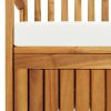 Garden bench with storage Acacia wood garden bench with storage box and upholstered seat cushion
