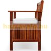 Garden bench with storage Acacia wood garden bench with storage box and upholstered seat cushion