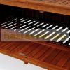 Garden bench with storage Acacia wood garden bench with storage box and upholstered seat cushion