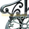 Garden bench antique flower pattern metal garden furniture 100x54x80 cm