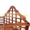Garden bench 135x52x100 cm eucalyptus wood garden furniture 