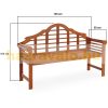 Garden bench 135x52x100 cm eucalyptus wood garden furniture 