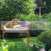 Garden bench 135x52x100 cm eucalyptus wood garden furniture 