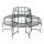 Garden bench metal garden seating furniture circular shape 160x90 cm 