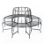 Kerti pad fém kerti ülőbútor kör alakú 160x90 cm