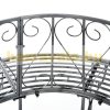 Garden bench metal garden seating furniture circular shape 160x90 cm 