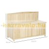 Garden bench wooden seating furniture storage box 250 kg capacity pine 115x45x75 cm