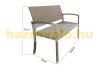 Garden bench polyrattan outdoor furniture 122x55x90 cm beige color