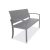 Kerti pad polirattan kültéri bútor 122x52,5x86,5 cm szürke szín