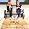 Kerti pad 2 személyes fém kerti hintapad 200 kg teherbírás 120x70x85 cm, fekete-bézs színű