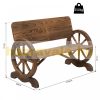 Garden bench garden furniture with armrests cart style design bench solid wood brown