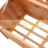 Garden bench wooden bench with storage outdoor furniture 120x60x87 cm brown color