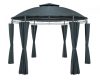 Round garden tent metal frame pre-assembled garden anthracite gray pavilion 350 cm diameter