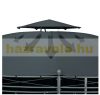 Round garden tent metal frame pre-assembled garden anthracite gray pavilion 350 cm diameter
