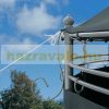 Round garden tent metal frame pre-assembled garden anthracite gray pavilion 350 cm diameter