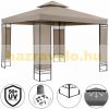 Garden pavilion beer tent in modern style, 3x3 meters in brown color