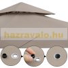 Kerti pavilon sörsátor modern stílusú szerelhető 3x3 méter barna színben