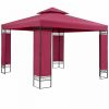 Garden pavilion beer tent in modern style, 3x3 meters in burgundy color