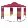Garden pavilion beer tent in modern style, 3x3 meters in burgundy color