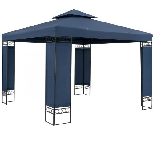 Garden pavilion beer tent in modern style, 3x3 meters in blue color