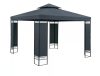 Garden gazebo beer tent in modern style can be assembled 3x3 meters in anthracite gray color