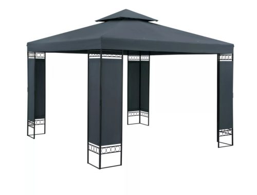 Garden gazebo beer tent in modern style can be assembled 3x3 meters in anthracite gray color