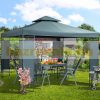 Garden gazebo beer tent in modern style can be assembled 3x3 meters in anthracite gray color