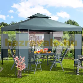   Kerti pavilon sörsátor modern stílusú szerelhető 3x3 méter antracit szürke színben
