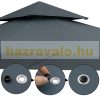 Kerti pavilon sörsátor modern stílusú szerelhető 3x3 méter antracit szürke színben