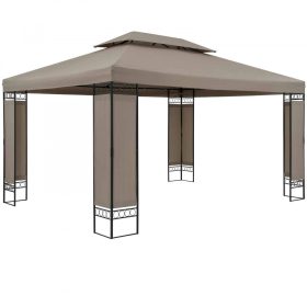   Rendezvénysátor luxus pavilon sörsátor modern stílusú szerelhető 300x400 cm barna színben