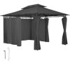 Sörsátor modern stílusú szerelhető 3X4m kerti pavilon fekete színben pergola