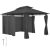 Sörsátor modern stílusú szerelhető 3X4m kerti pavilon fekete színben pergola