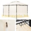 Sörsátor modern stílusú szerelhető 3X4m kerti pavilon fekete színben pergola