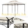 Sörsátor modern stílusú szerelhető 3X4m kerti pavilon fekete színben pergola