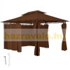Sörsátor modern stílusú szerelhető 3X4m kerti pavilon fekete színben pergola