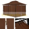 Sörsátor modern stílusú szerelhető 3X4m kerti pavilon fekete színben pergola