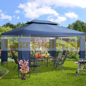  Rendezvénysátor luxus pavilon sörsátor modern stílusú szerelhető 300x400 cm kék színben