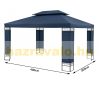 Event tent luxury pavilion beer tent modern style assembly 300x400 cm in blue color