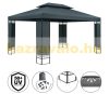 Garden gazebo beer tent in modern style can be assembled 3x4 meters in anthracite gray color