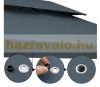 Garden gazebo beer tent in modern style can be assembled 3x4 meters in anthracite gray color